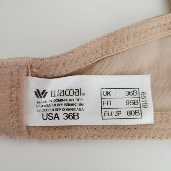 Wacoal Undercover Elegance Underwire Bra 65119 36B NWT No Padding Discontinued - Picture 8 of 9